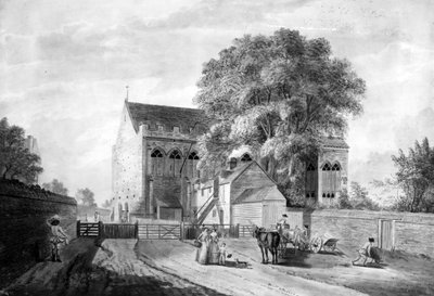 Vista noreste del Palacio de Juan sin Tierra en Eltham, Kent, 1787 de Paul Sandby